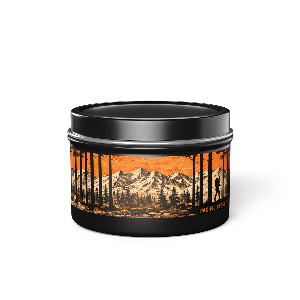 Mountain Forest Tin Candle — Rustic Woodland Scented Candle for Camping & Cabin Decor