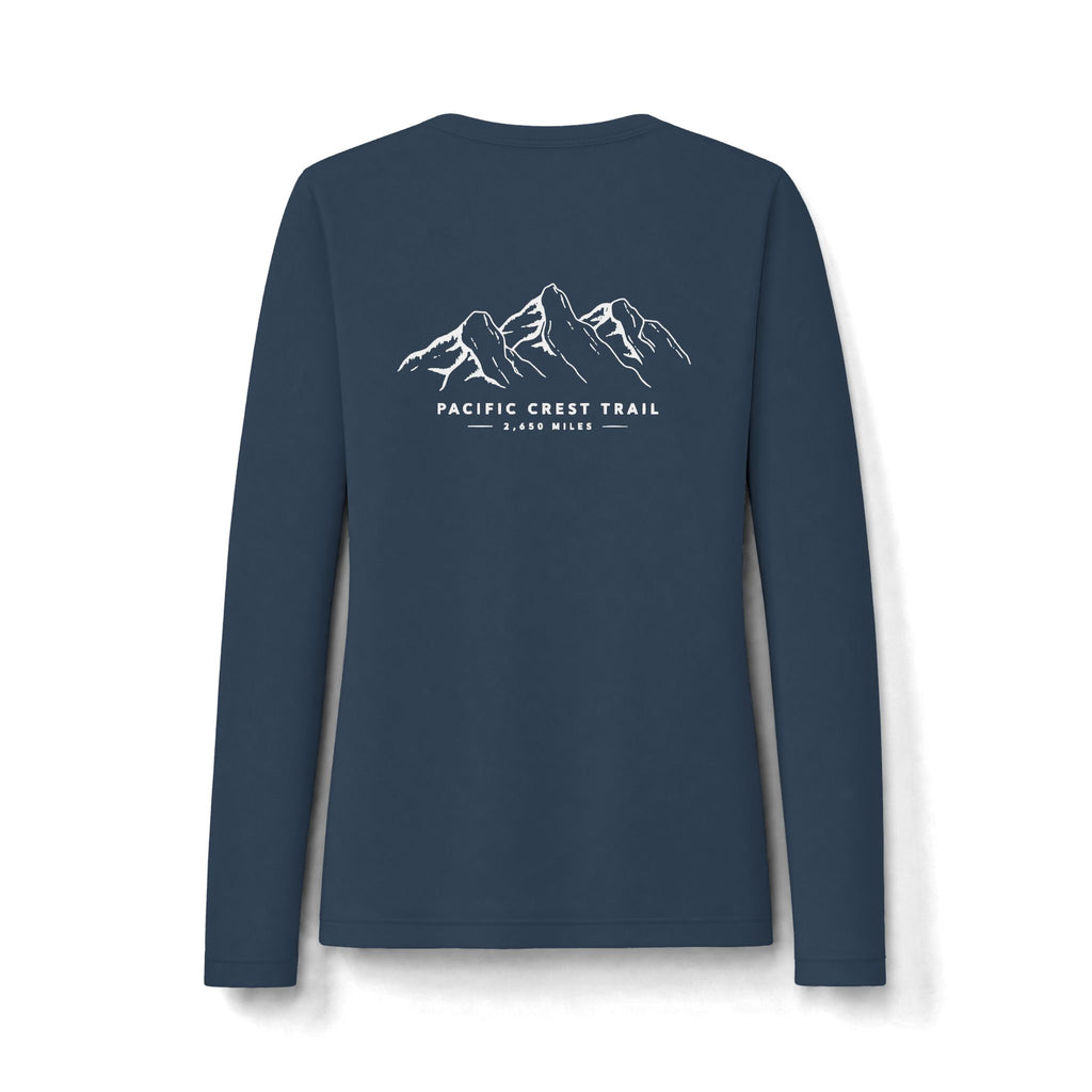 Pacific Crest Trail UPF 50 Women's Long Sleeve — Mountain Graphic UV Sun Shirt