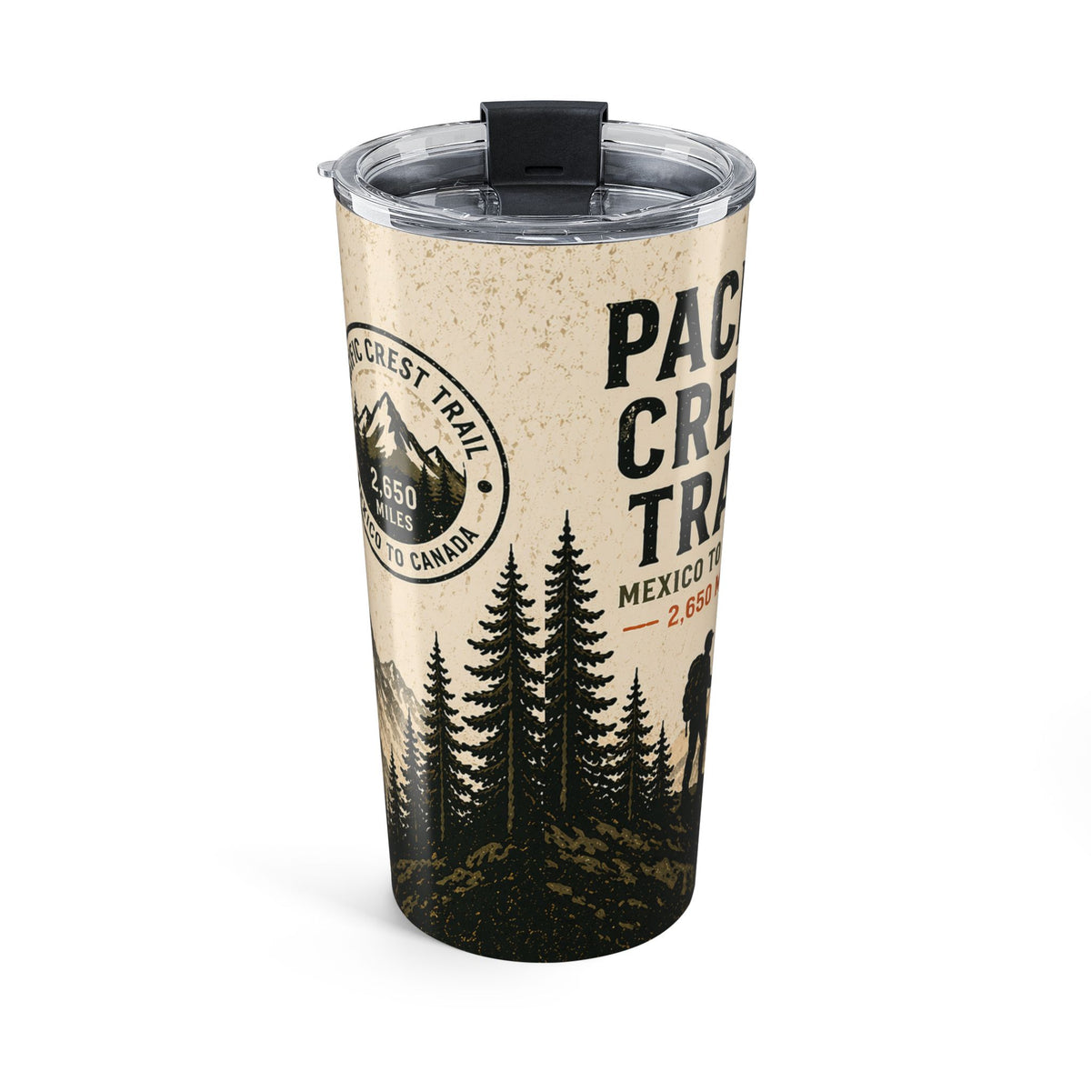 Pacific Crest Trail 20oz Tumbler — Mountain Map Insulated Travel Mug