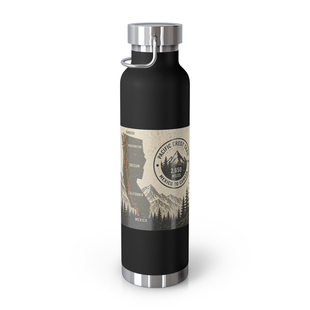 Pacific Crest Trail 22oz Vacuum Insulated Bottle — Copper Lined Adventure Water Bottle